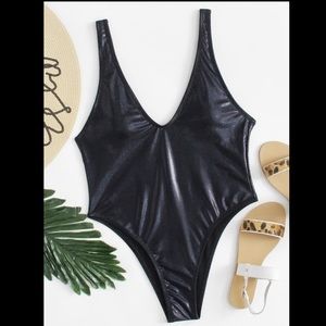 Metallic Rainbow One Piece Bathing Suit NEW